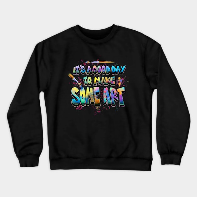 Creative Burst: Art Day Inspiration Crewneck Sweatshirt by Life2LiveDesign